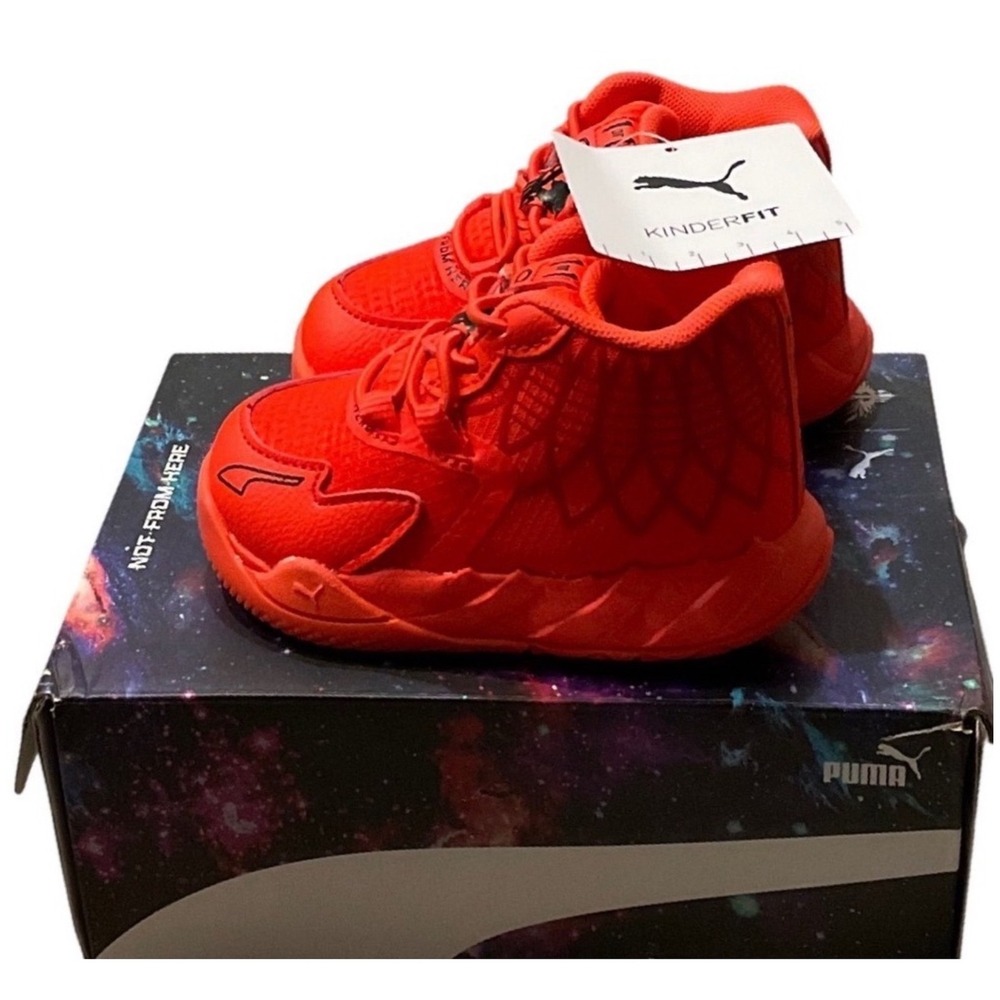 Puma LaMelo Toddler‎ Red Blast Basketball Sneakers Size 6C